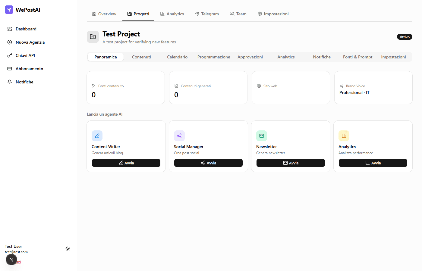 Progetto - Panoramica
