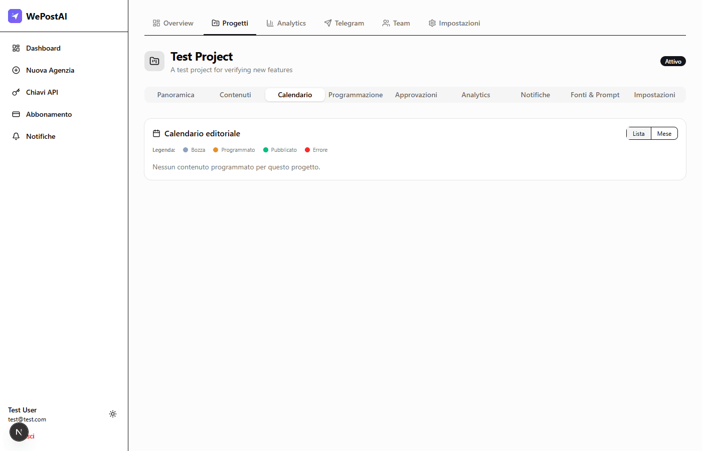 Calendario Editoriale